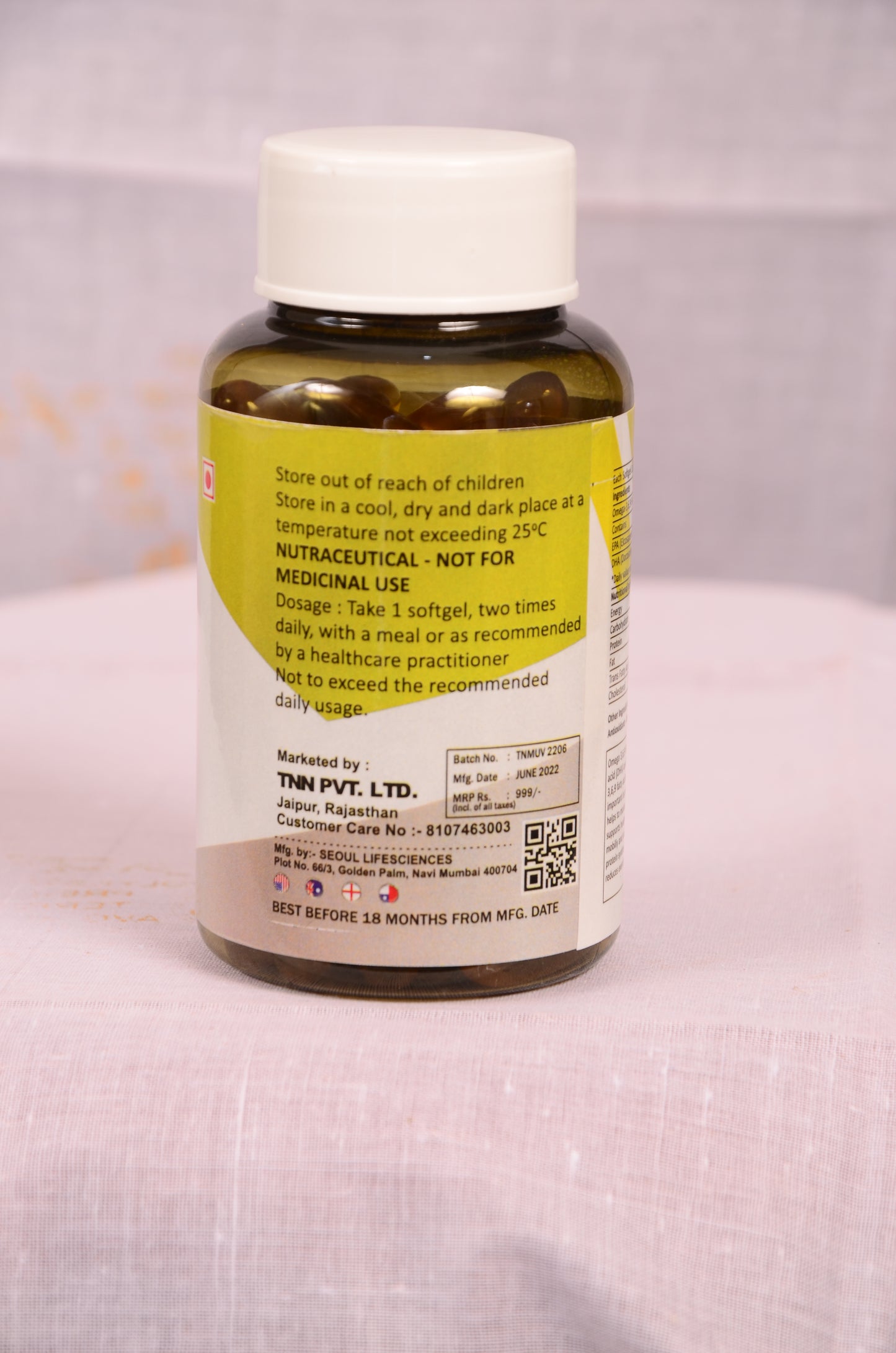 Omega-3 Fish Oil 1000 mg Triple Strength Soft Gel Capsules