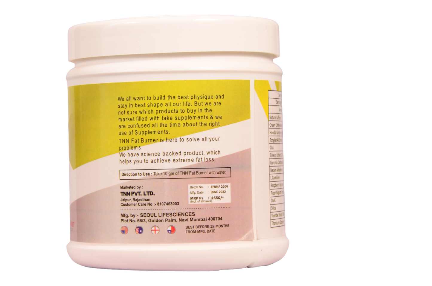 TNN Fat Burner & Weight Loss Supplements 250 GM With  Multiflover