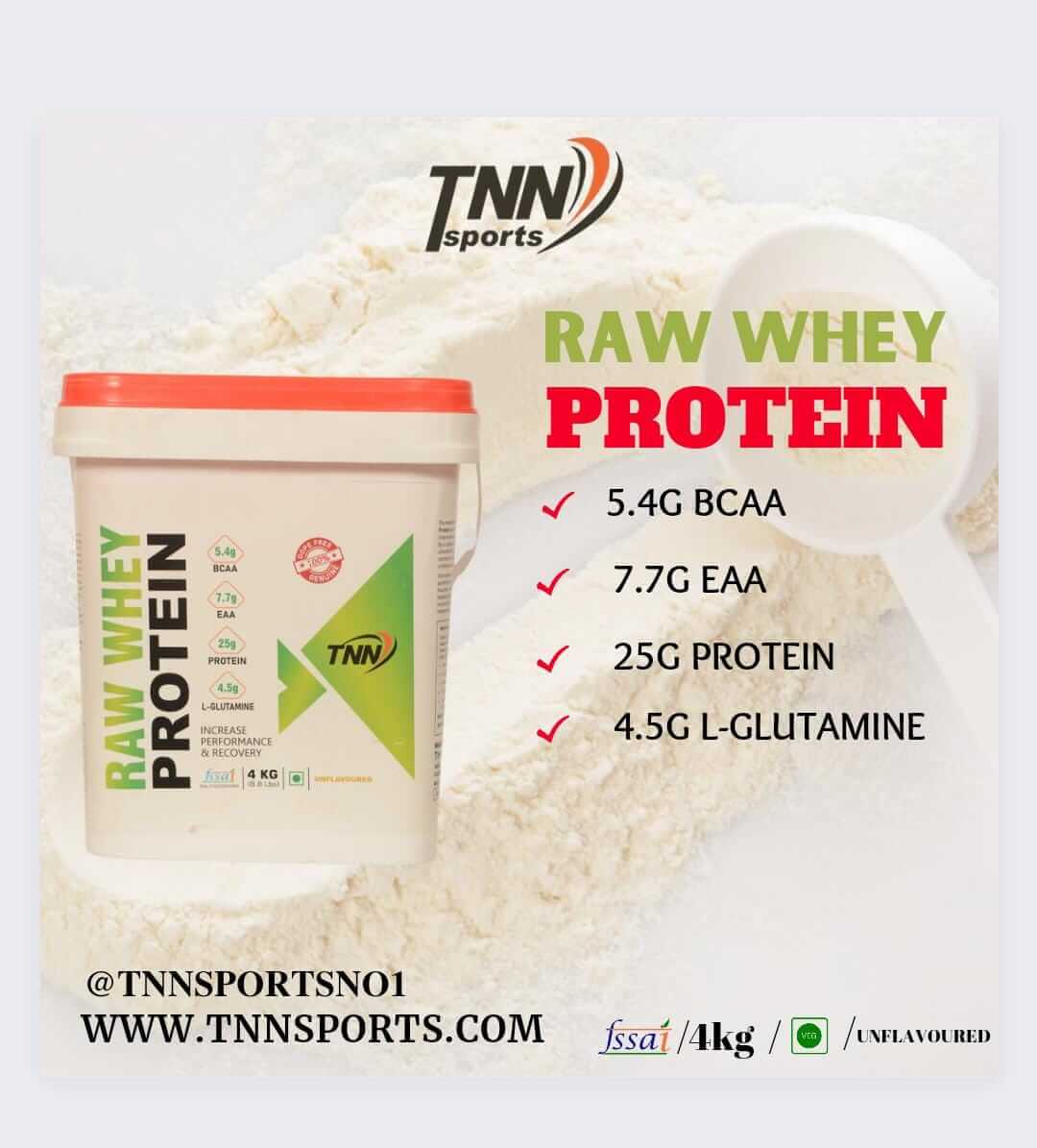 Raw Whey Protein Powder 4KG