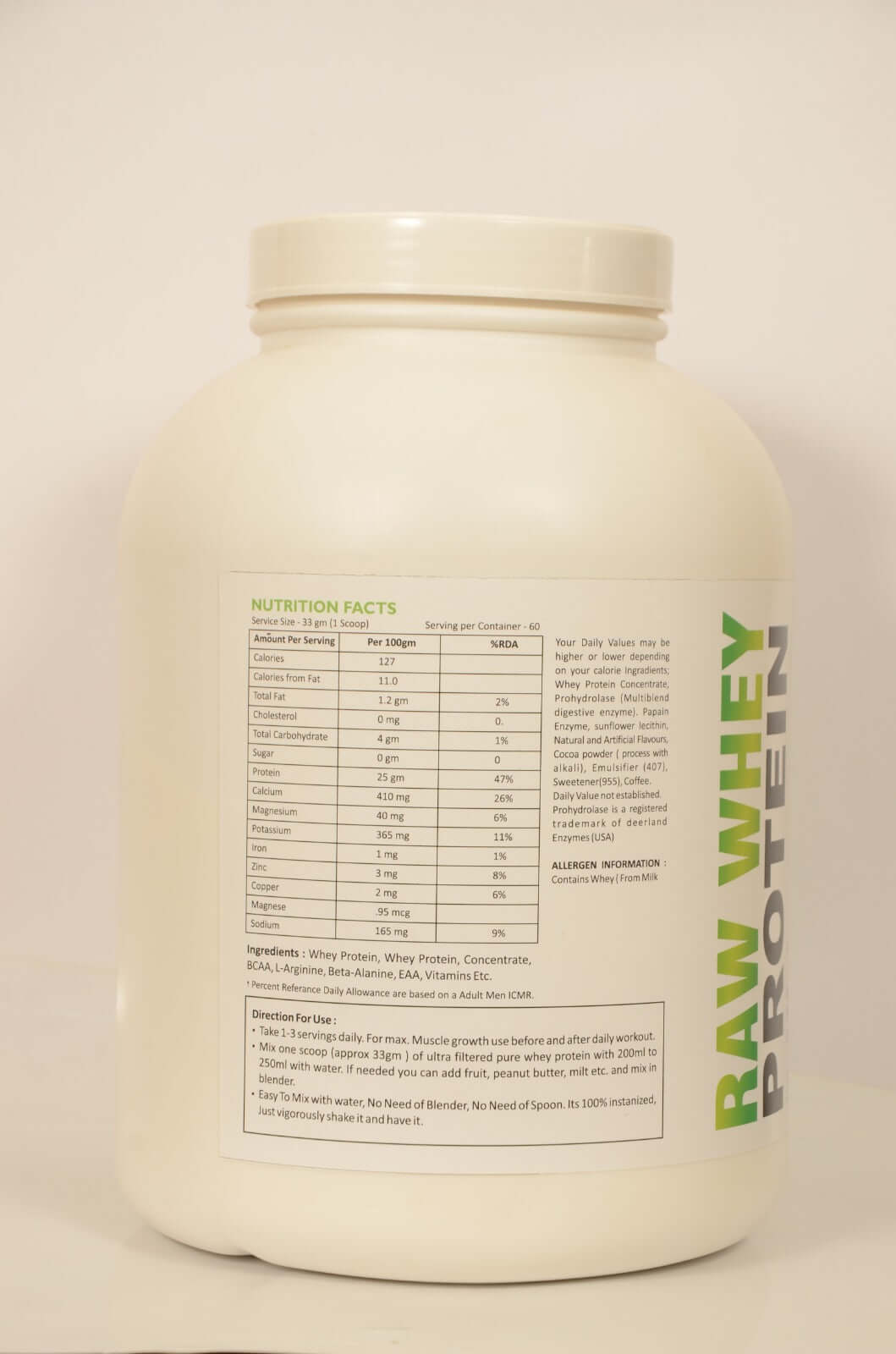 Raw Whey Protein Powder 2KG